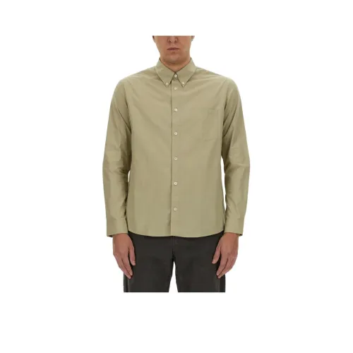 A.P.C. Joint Paragraph Оливково-зеленая Мужская Рубашка
