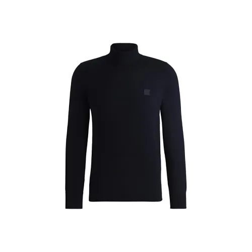 Hugo Boss Темно-синие мужские свитеры