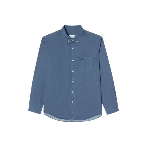 LACOSTE Collaboration Темно-синие Мужские Рубашки