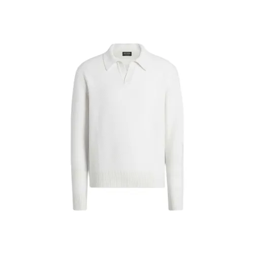 Ermenegildo Zegna Белый Мужской Кашемировые Свитера