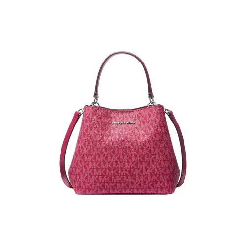 MICHAEL KORS Pratt Водонепроницаемый Холст Сумка через плечо Сумка Маленькая Женская Темно-малиновый