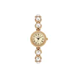 Золотой корпус, золотой циферблат, белый жемчуг