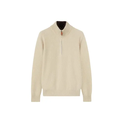 Loro Piana Кремовый Мужской Кашемировый Свитер