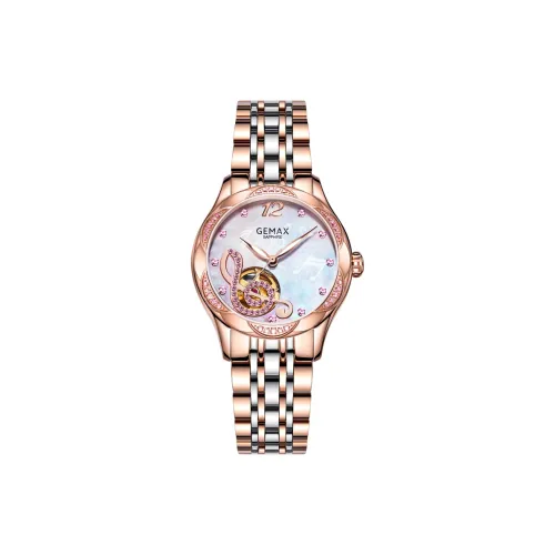 GEMAX Автоматический Механический Movement Женские Часы 33мм*33мм*11мм Жемчужная Раковина Цвет