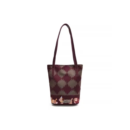 RKM Полиэстер Ведрообразная Сумка Сумка через плечо Сумка Сумка на плечо Женская Коричневая Фиолетовая