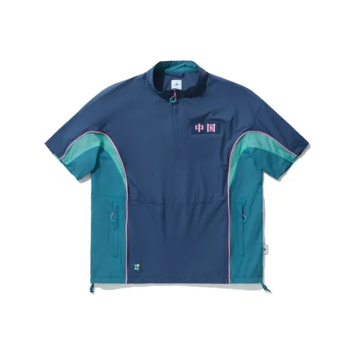 LINING T Рубашка Унисекс Темный Прусский Синий Медный Зеленый