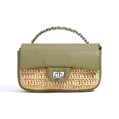 COURONNE PP Grass Composite Cow Leather Crossbody Bag Women's Multicolor COURONNE PP Трава Композитная Коровья кожа Сумка через плечо Женская Многоцветная