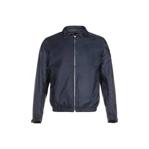 PRADA Темно-синие мужские куртки