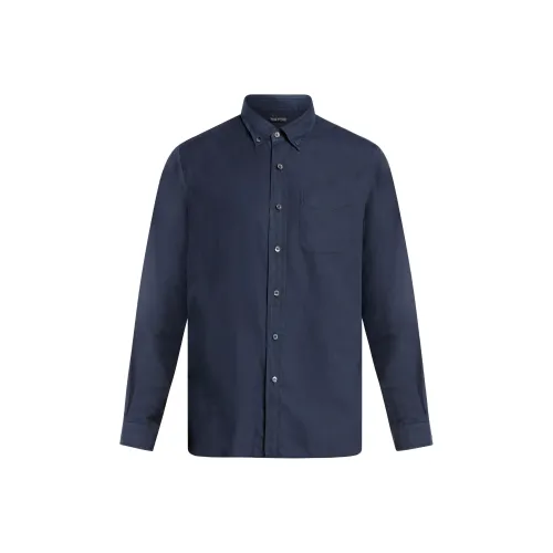 TOM FORD Рубашка Мужская Морской Синий