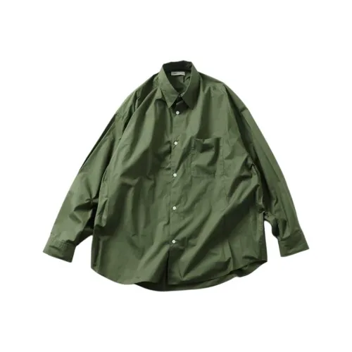 FREAK'S STORE CO-BRAND Оливково-зеленая Мужская Рубашка