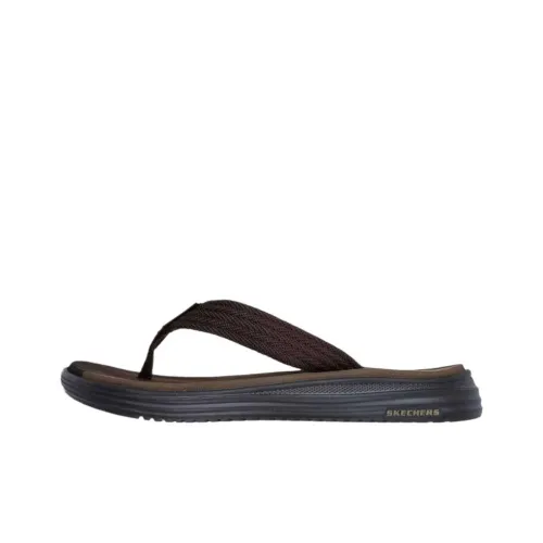 Skechers Relaxed Fit Шлепанцы Мужские Коричневые