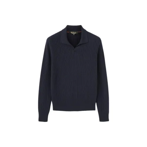 Loro Piana Морской Синий Мужской Кашемировые Свитера