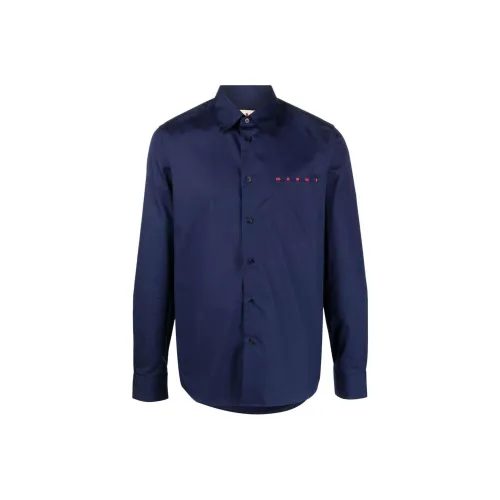 MARNI Мужские Синие Рубашки