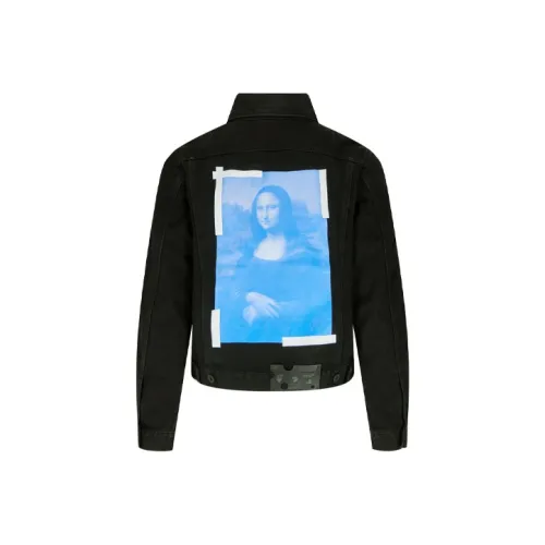 Off Белый Mona Lisa series Черный мужской Куртки