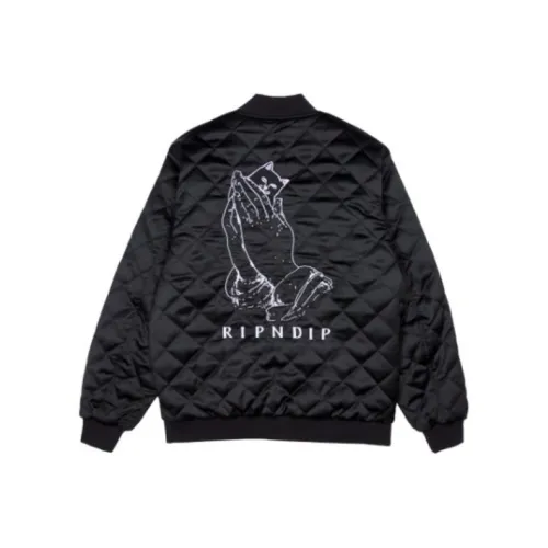 RIPNDIP Loose Fit Утолщенная Куртка Унисекс Черная