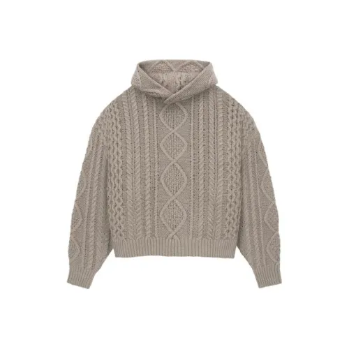 Fear Of God Essentials FW23 Cloud Series Свитер Мужской Меланж Серый Меланж Серый