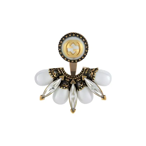 GUCCI Interlocking Серьги Белый Женские