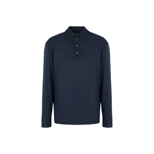 EMPORIO ARMANI SS24 Поло Мужское Морской Синий