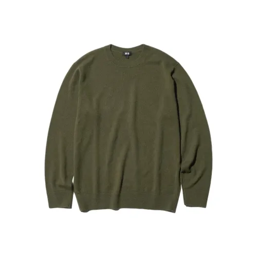UNIQLO Кашемировый свитер унисекс оливковый