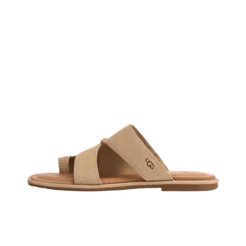 UGG Резиновая подошва устойчивая к истиранию слипоны женские бежевые