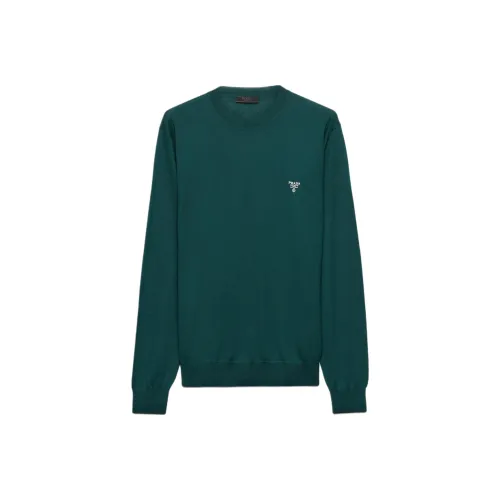 PRADA FW24 Свитер Мужской Bottle Зеленый