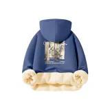 Синий (Китайский стиль, летящий журавль, спина, логотип)