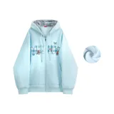 Кардиган светло-синий с флисовой подкладкой