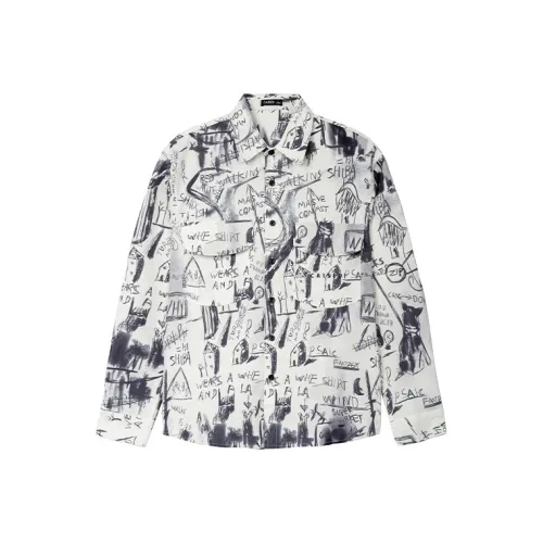 CAISEDI Белые Мужские Рубашки