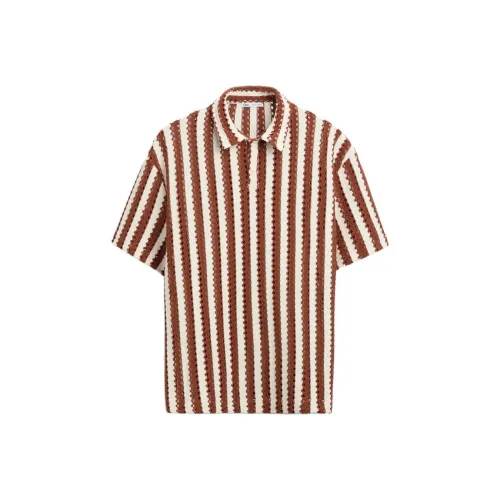 ZARA Мужская рубашка поло темно-красного цвета