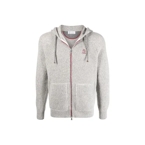 BRUNELLO CUCINELLI Серый Мужской Свитера
