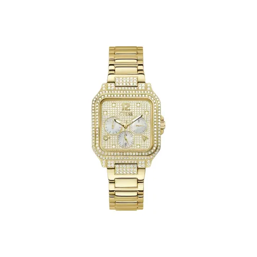 GUESS Женские часы Кварцевый механизм корпус из нержавеющей стали ремешок 35 мм золотистый циферблат