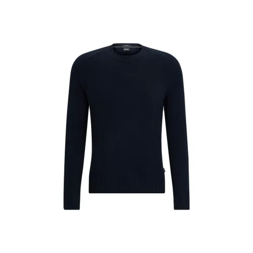 Hugo Boss Темно-синие мужские свитеры