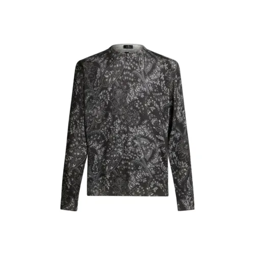 ETRO Черные Мужские Кашемировые Свитера