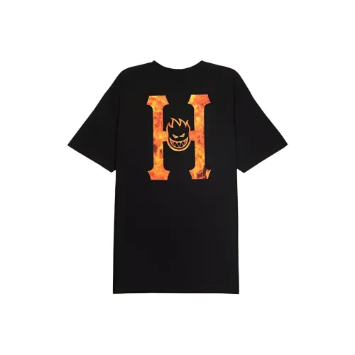 HUF X SPITFIRE Облегающая футболка унисекс черного цвета