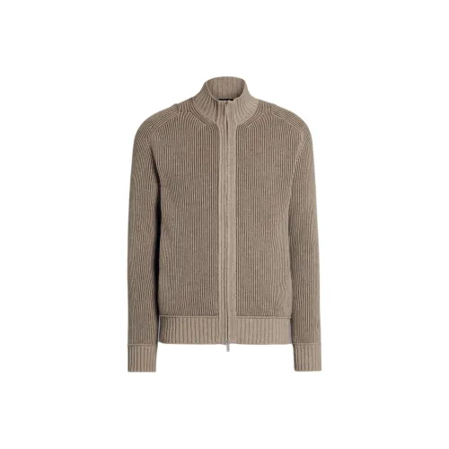 Ermenegildo Zegna Светлый тауп Мужские кашемировые свитеры