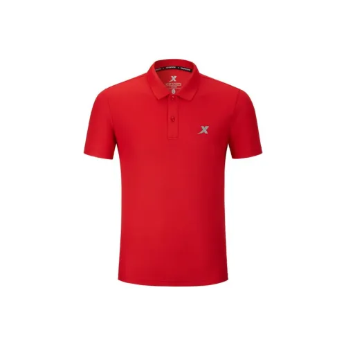 XTEP Комплексное обучение Короткий рукав Беговая футболка Мужская Красная