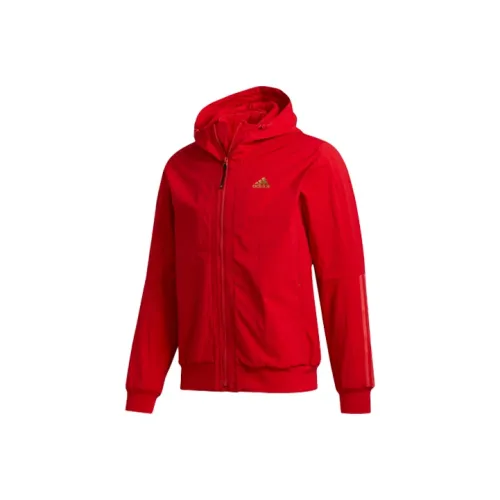 adidas CNY Collection Светло-алый Мужской Куртки