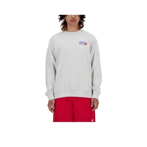 New Balance Толстовка Мужской Heather Пудра Серый