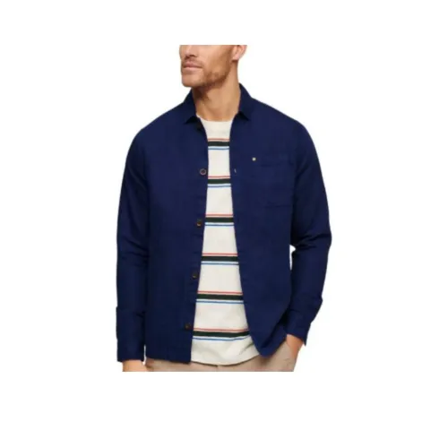 SUPERDRY Рубашка Мужская Морской Синий