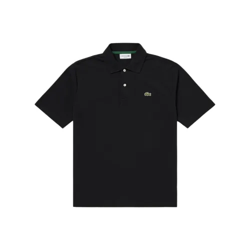 LACOSTE Collaboration Мужская Поло Рубашка Черного Цвета