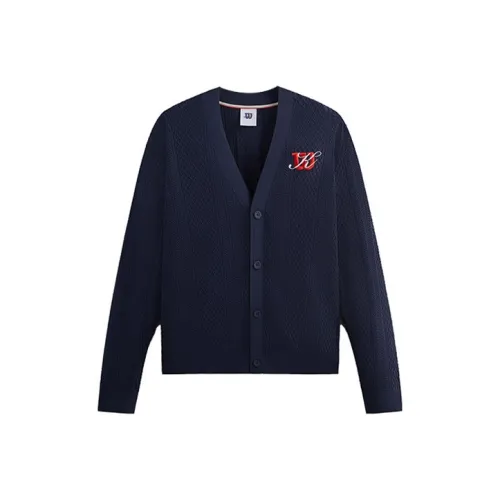 Kith X Wilson Co Брендированная Серия Морской Синий Мужские Свитера