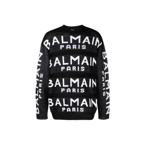 BALMAIN Черные Мужские Свитера