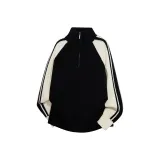 Водолазка с половиной застежки - вспышка - ночной черный