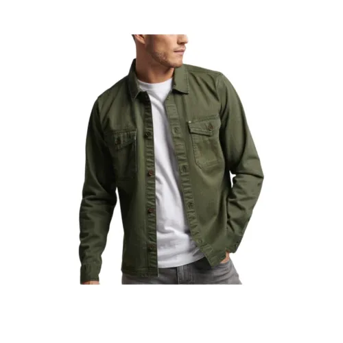 SUPERDRY Зеленые Мужские Рубашки
