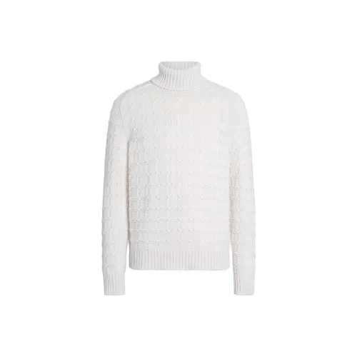 Ermenegildo Zegna Белые Мужские Свитера