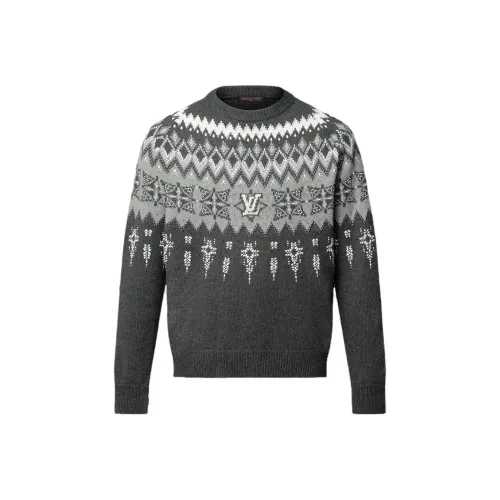 LOUIS VUITTON SKI Skiing Series FW24 Свитер Мужской Вулканический Серый