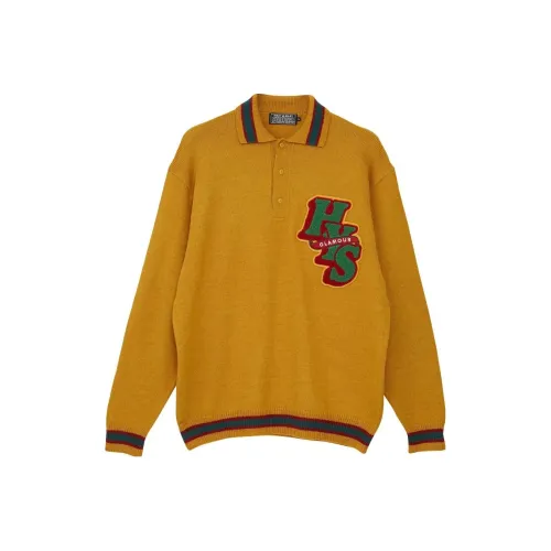 HYSTERIC GLAMOUR совместный бренд Желтые Мужские Свитера