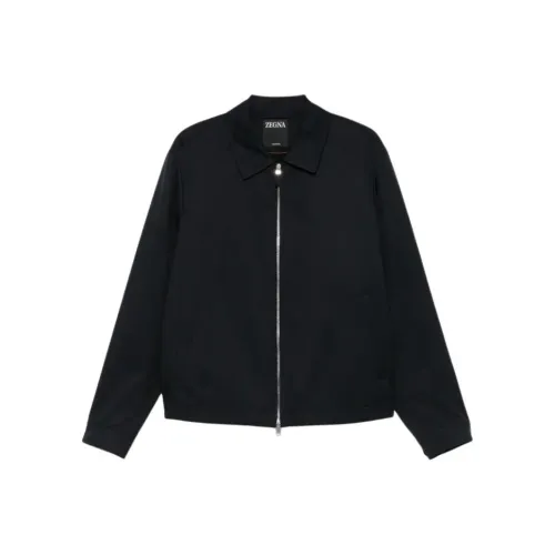 Ermenegildo Zegna Мужские куртки морского синего цвета
