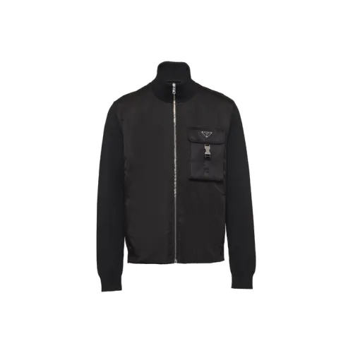 PRADA Мужские черные куртки