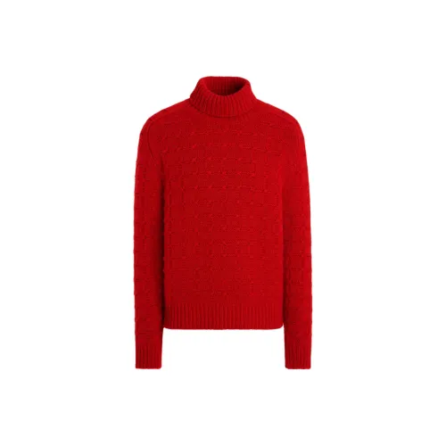 Ermenegildo Zegna Многоцветный Красный Мужские кашемировые свитеры